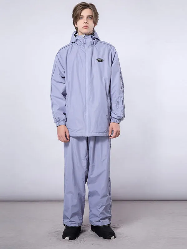 Men's Dook Snow Track Stripe Snowboard Jacket & Pants Snowsuit