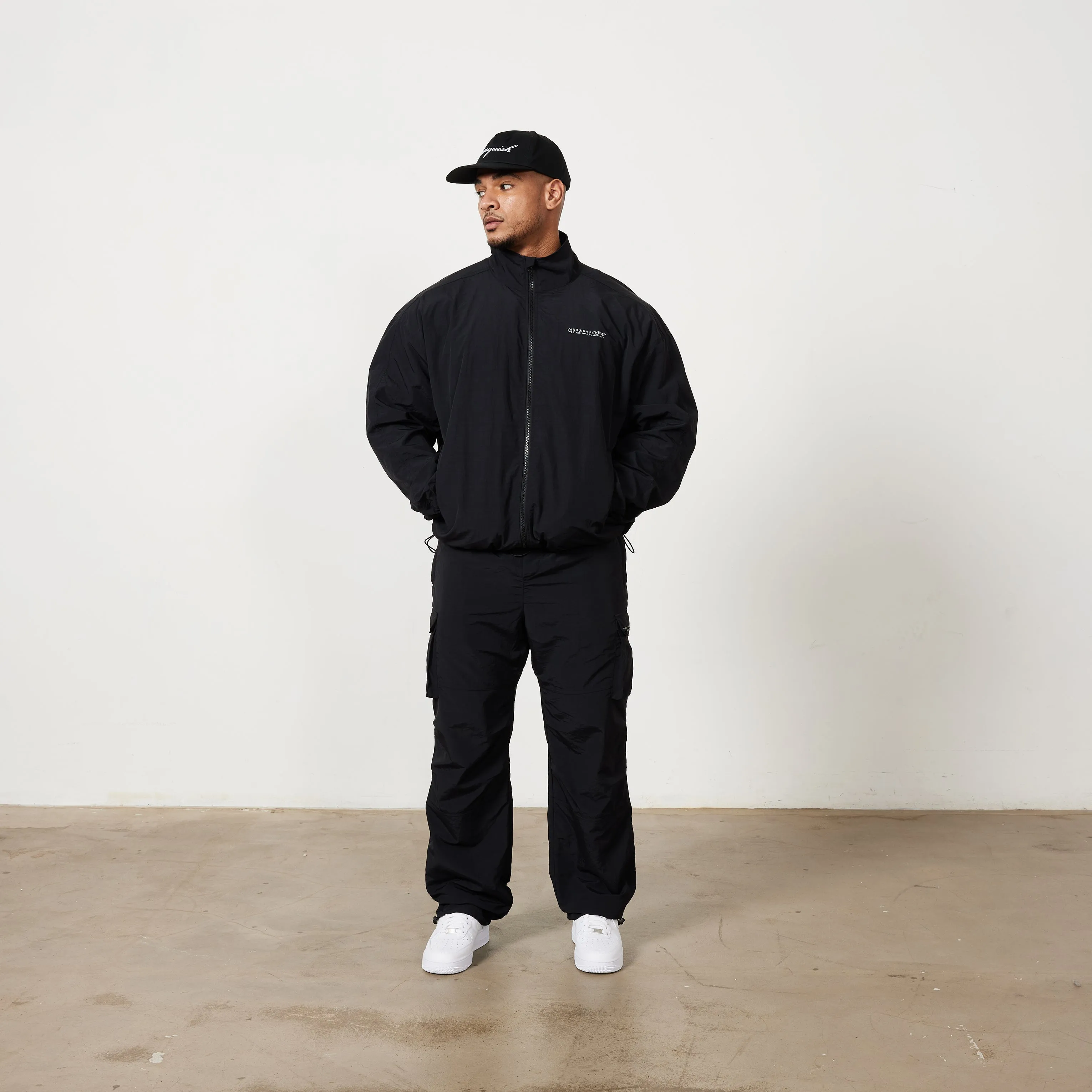 Vanquish Black Oversized Track Jacket